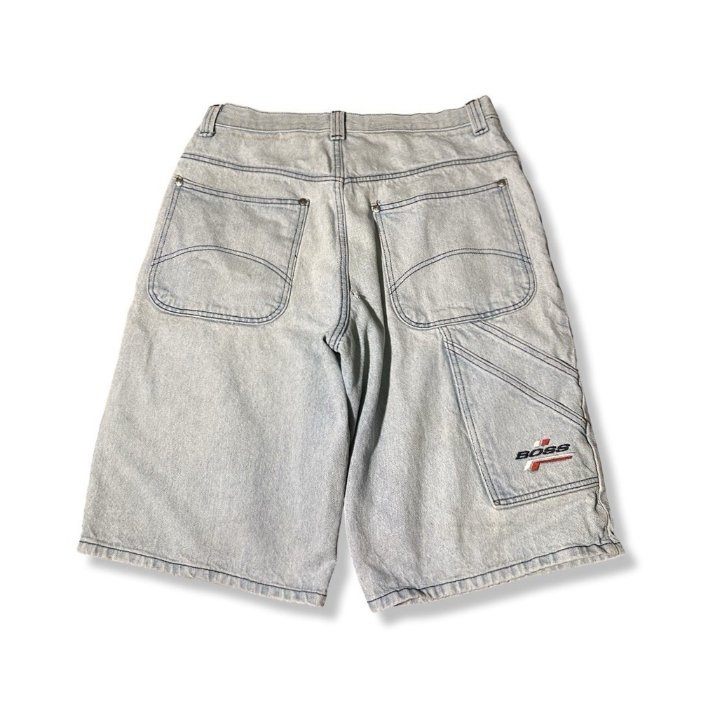 Vintage Boss Baggy Denim Shorts Size W34 Made In USA Y2K Skate Streetwear